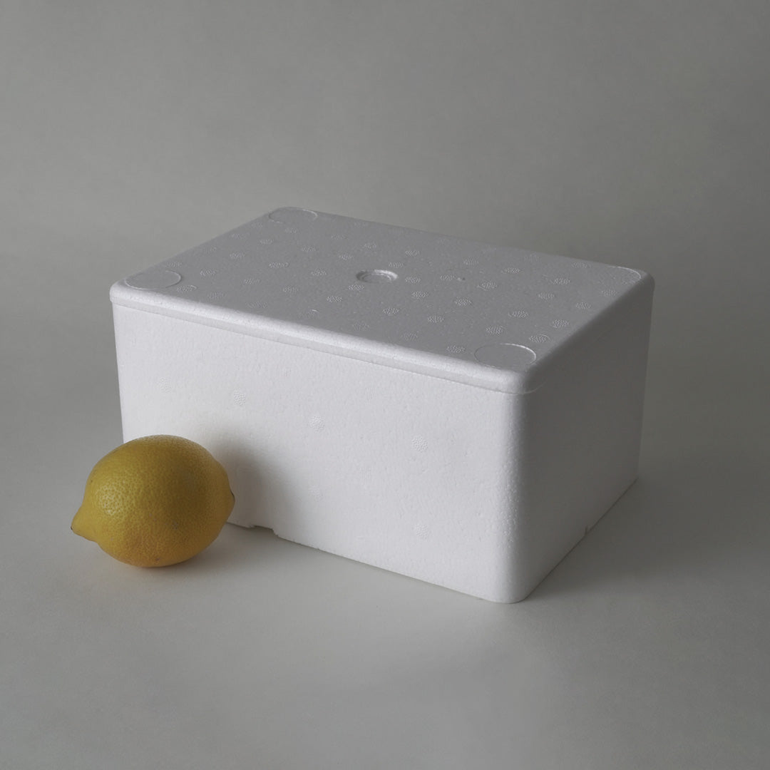 Medium Polystyrene box WITH FILLING, 1.5 kg Capacity