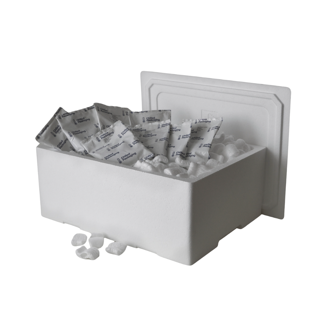 XL Polystyrene box WITH FILLING, 5 kg Capacity